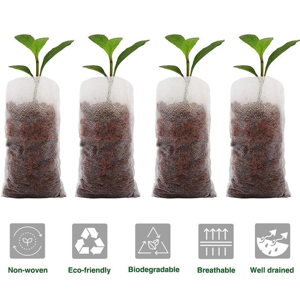 100pcs garden seedlings environmental nursery bags Non-woven material Cultivate various flower plant  for home garden farm