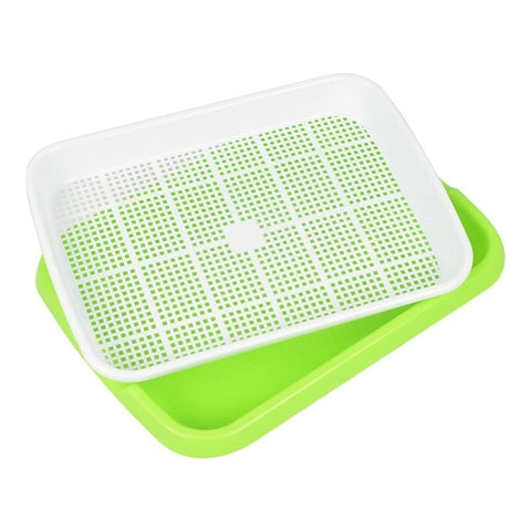 Plastic Nursery Pots Seed Sprouter Tray PP Soil-Free Big Capacity Wheatgrass Grower Seedling Tray Sprout Plate Hydroponic