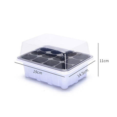 6/12 holes Planting Seed Tray Kit Plant Germination Box with Dome and Base Garden Grow Box Gardening