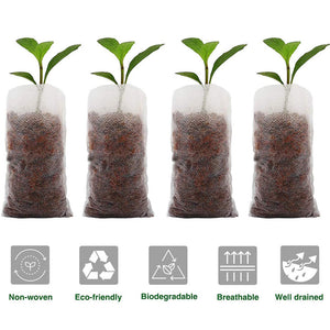 100pcs garden seedlings environmental nursery bags Non-woven material Cultivate various flower plant  for home garden farm