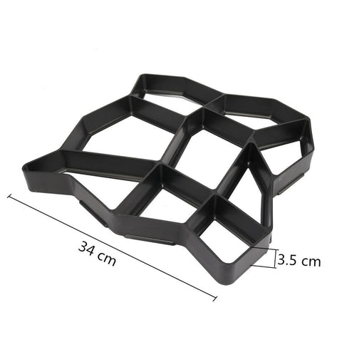 Plastic Path Paving Mould Home Garden Floor Road Concrete Stepping Stone Path Mold Patio Maker Reusable DIY Paving Tool