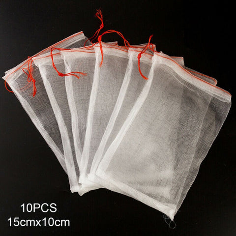 10Pcs fruit Insect net Garden Plant Drawstring Grocery Fruit Vegetable Storage Mesh Bags vegetable Protect Drawstring Mesh net