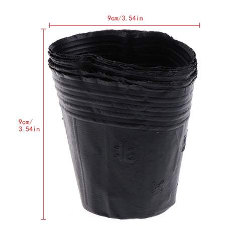 Plastic Nursery Pot Plant Seedling Pouch Holder Raising Bag Nutrition Block Pots Garden Supplies