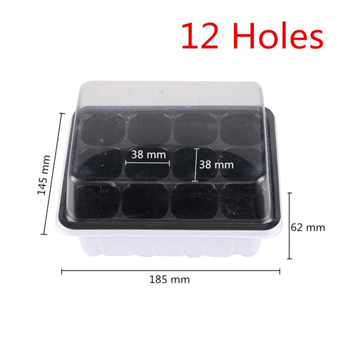 6/12 Cells Plastic Nursery Pots Nursery cultivation Pots Garden Plant Seedling Tray Germination Box with Cover Gardening Supplie