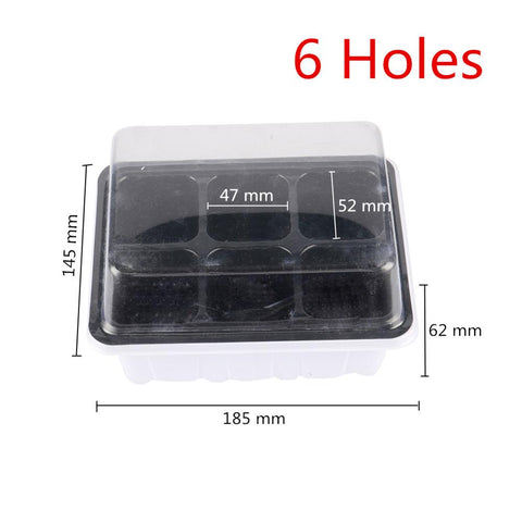 6/12 Cells Plastic Nursery Pots Nursery cultivation Pots Garden Plant Seedling Tray Germination Box with Cover Gardening Supplie