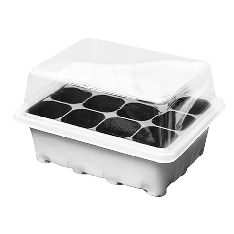 12 Cells Seedling Starter Tray Seed Germination Plants Propagation Grow Box Garden Nursery Pots Supplies