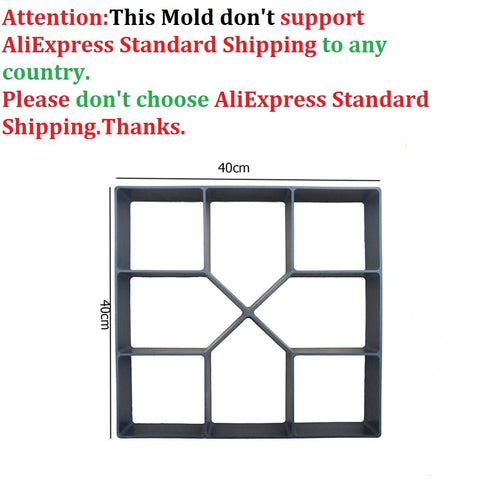 Garden Walk Pavement Mold DIY Manually Paving Cement Brick Stone Road Concrete Molds Path Maker Reusable DIY Manually Paving