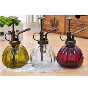 6.5" Vintage Pumpkin Shape Glass Spray Bottle Color Watering Flower Jug Garden Succulent Planting Supplies Multiple Color