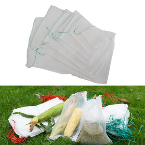 10 Pcs Nylon Fruit Vegetable Plant Insert Protection Grow Mesh Bags Garden Drawstring Anti Bird Pest Insect Protective Net Bag