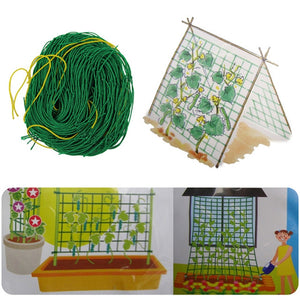 Green Flower Garden Support Nets Networks Vines Petunia Nylon Trellis Net Potted Plant Nets Grow Fence Anti bird Net