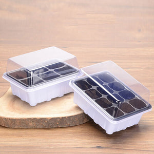 Greenhouse Seedling Starter Tray Organic Trainer Germination Peat Pots Plastic Seedling Box Moisturizing  Box 6 /12 hole