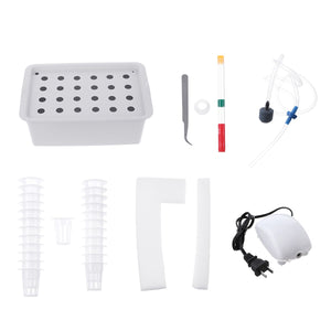 24 Holes Water Hydroponic Systems Kit 6 Holes Nursery Pots Soilless Cultivation Box Plant Seedling Grow Box Garden Tools 220V