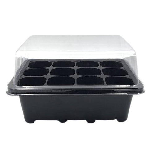 200pcs 12 Cells Plastic Nursery Pots Nursery Cultivation Pots Garden Plant Seedling Tray Germination Box With Cover