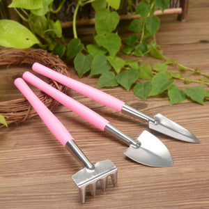 3pcs/lot Home Gardening Tool Set Balcony Home-grown Mini Digging Suits Shovel Rake Garden Tools Combination Pink Blue