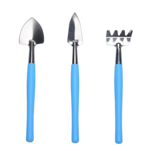 3pcs/lot Home Gardening Tool Set Balcony Home-grown Mini Digging Suits Shovel Rake Garden Tools Combination Pink Blue