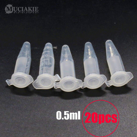 MUCIAKIE 0.2ml 0.5ml 1.5ml 2ml 5ml 10ml Nursery Trays PP Centrifuge Tube with Cover Bottle for Saving Seeds Good Quality