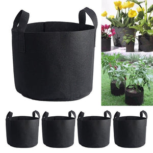 1Pc 6 Sizes Black Plant Grow Bag Container Fabric Plant Root Tools Planting Pot Vegetable Flower Pot Container Garden Supplies