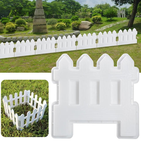 Small Fence Plastic Mold Concrete Cement Garden Fence Paving Mould Flower Pool Brick Plastic Mould Lawn Yard Craft Decor