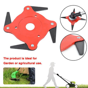 Mower Alloy Manganese Steel Blade Four Leaf Cutting Piece garden jardin machado jardinage tomahawk hacha concrete paving molds