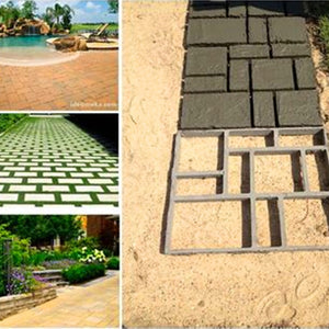 DIY Plastic Path Maker Mold Manually Cement Brick Molds Garden Walk Mould Make Driveway Paving stepping step stone square mold