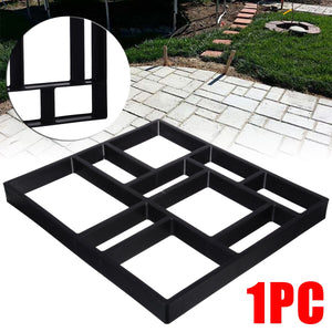 1pc Plastic Making DIY Paving Mould Path Mold for Home Garden Floor Road Concrete Stepping Driveway Stone Patio Maker Black