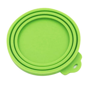 Reusable silicone Pet Food lids Feeder Food Can for Dog Cat Food Storage Cover Lid Water Feeding Bowl Cover Portable Pet Product