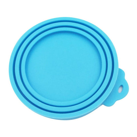 Reusable silicone Pet Food lids Feeder Food Can for Dog Cat Food Storage Cover Lid Water Feeding Bowl Cover Portable Pet Product