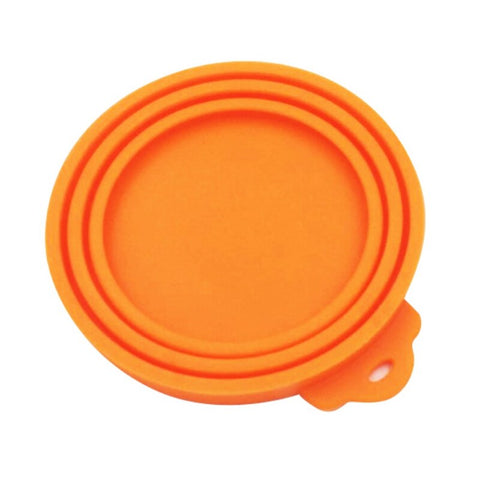 Reusable silicone Pet Food lids Feeder Food Can for Dog Cat Food Storage Cover Lid Water Feeding Bowl Cover Portable Pet Product