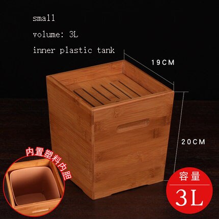 Tea ceremony accessories bamboo tea  water bucket waste tea leaf drain solid wood trash can residue bucket